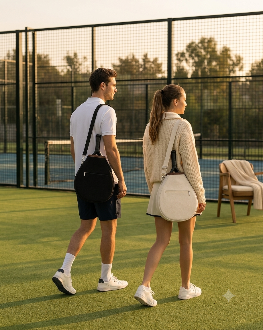 Padel & Tennis Racket Sling Bag — Protective Cover with Shoulder Strap