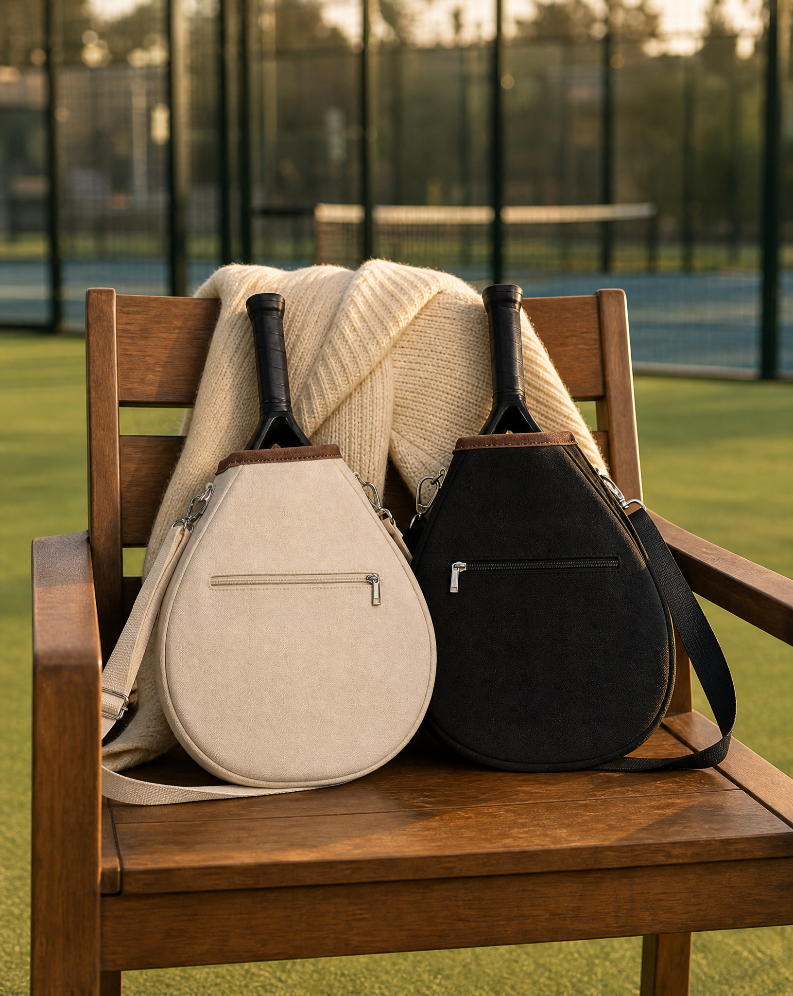 Padel & Tennis Racket Sling Bag — Protective Cover with Shoulder Strap