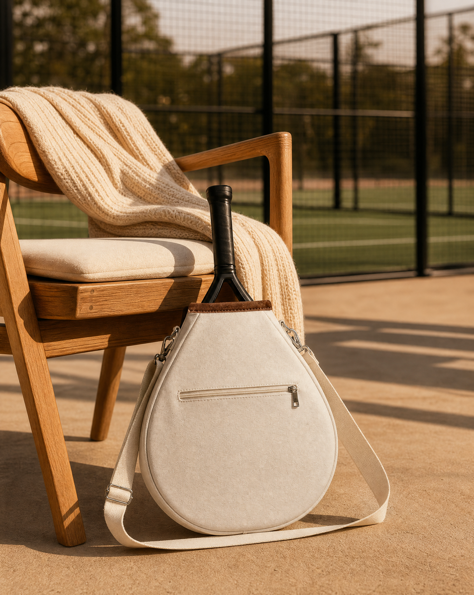 Padel & Tennis Racket Sling Bag — Protective Cover with Shoulder Strap