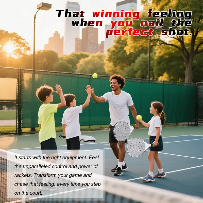 Beginner padel racket in use