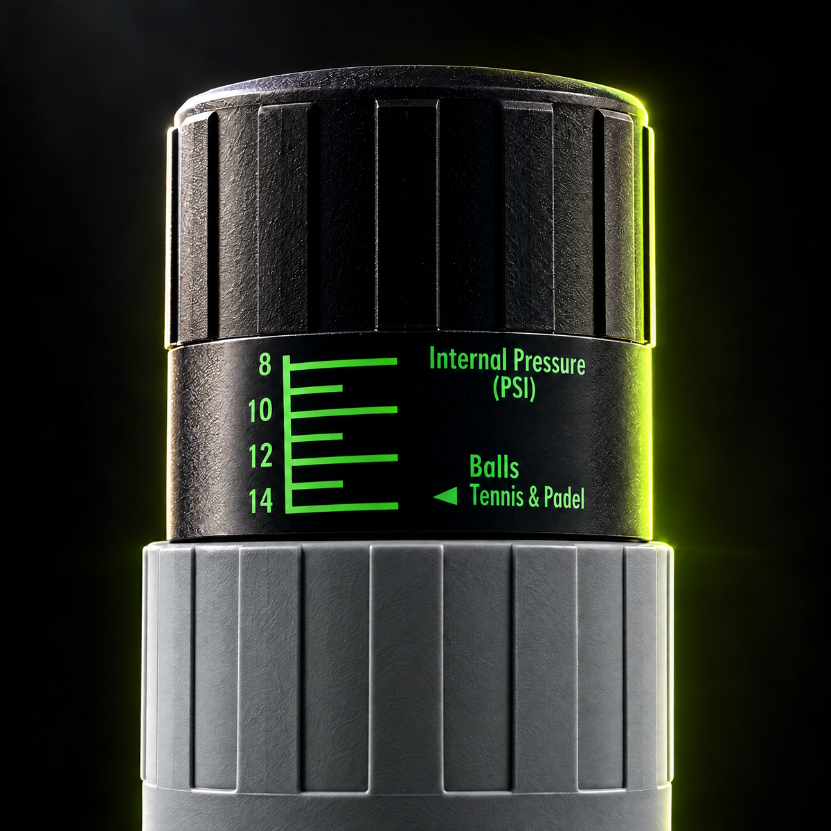 Close-up of the grey pressuriser pressure indicator and cap #Color_Grey