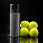 Grey 4-ball padel ball pressuriser with four padel balls #Color_Grey
