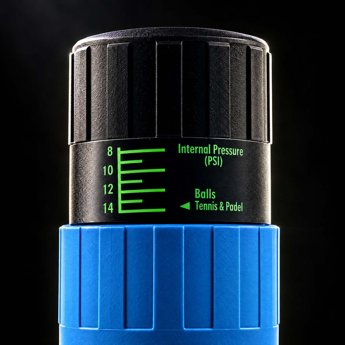 Close-up of the blue pressuriser pressure indicator and cap #Color_Blue